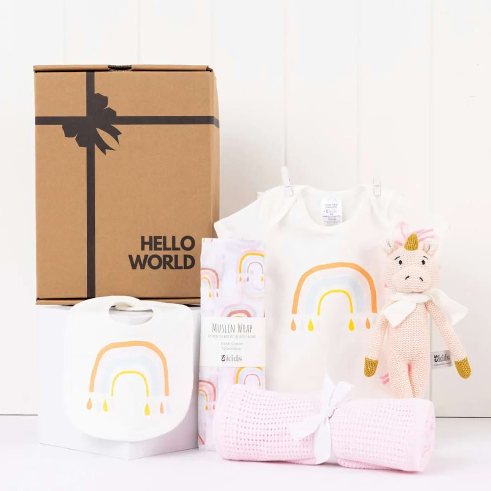Welcome Baby Hamper + Flowers