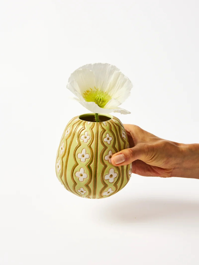 Jones and Co Pollen Vase Vintage Green